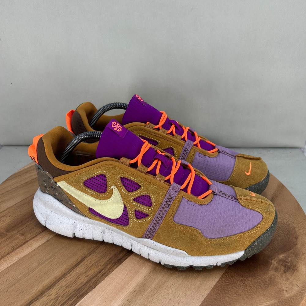 Nike Free Terra Vista Brown Purple Orange Sneakers DM0861-700 Mens Size 10.5